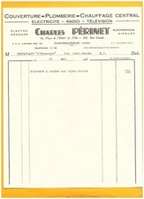 CHATEAUROUX (36) PLUMBING ROOF HEATING "Charles PERINET" in 1959