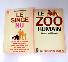 Desmond Morris Lot 2 Livres Poche Le Singe Nu/Zoo Humain Sciences Biologie 1971
