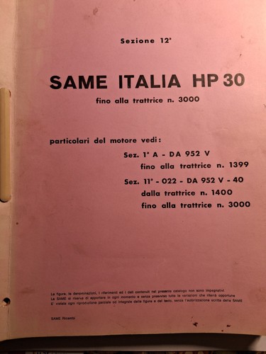 Catalogue pieces same italia - catalogue,