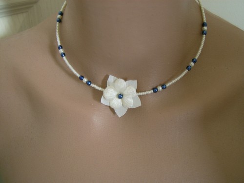Collier fille enfant beige - collier,