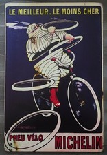 Plaque métal tôle MICHELIN