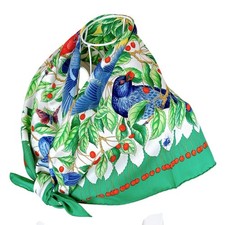 Foulard vintage HERMES Carre 90 en soie "Les Merises" par A. de Jacquelot ver...