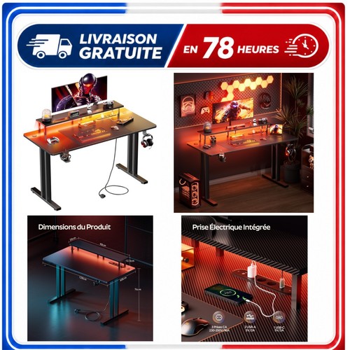 Bureau gaming led hlfurnieu - gaming,