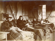 Switzerland, Friends enjoying sun loungers, ca.1895, vintage citrate print Vinta