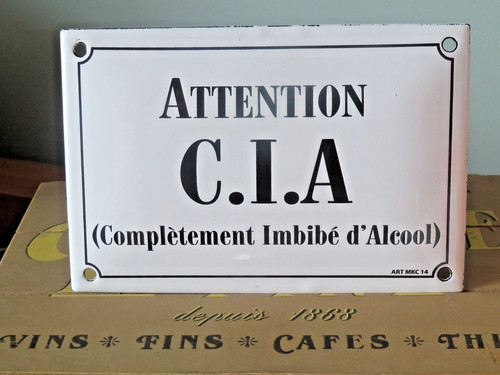 Plaque émaillée bombée