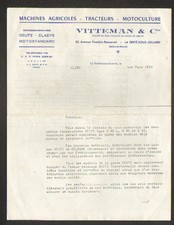 "LA FERTE-SOUS-JOUARRE (77) AGRICULTURAL MACHINES, TRACTOR, MOTOR CULTIVATOR "VITTEMAN"
