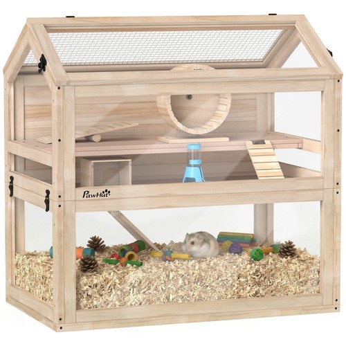 Wooden hamster cage - hamster, cage,