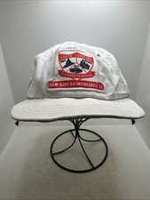 Vintage Farm Bureau Insurance Co. Snapback Hat White Made In USA