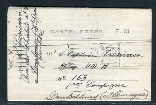 Guerre 1939 carte lettre - 1939/45,
