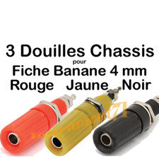 3 DOUILLES CHASSIS POUR FICHE