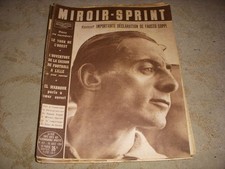MIROIR SPRINT 427 16.08.1954 VELO COPPI BERGAUD MORVAN FOOT CALENDRIER D1 D2