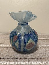 John Littleton Kate Vogel Glass Bag Sculpture Beautiful Great Condition Blue