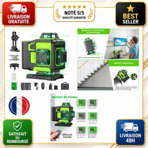 Niveau laser vert lignes - vert,