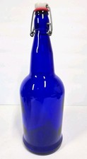 Cobalt Blue EZ Cap Kombucha Bottle 32oz Home Brewing Fermentation Swing Top