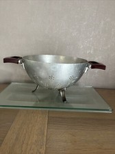 Ancienne Passoire Aluminium Tripode Avec Anse A Bourgeat Dauphinois