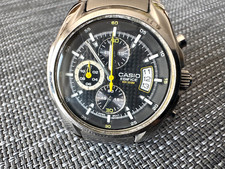Casio Edifice EF-512D Chronograph Watch Japan Mov't Steel 100M WR