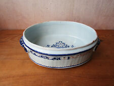 Antique Very Beautiful 18th Century Oval Gardener in Earthenware from Rouen VGC