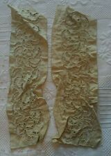 Two pieces of Richelieu embroidery 19th century on linen