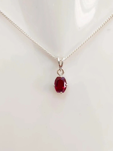 Natural red ruby pendant - natural,