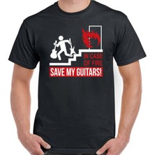 Guitare T-Shirt Guitariste Acoustique Électrique IN Case Of Fire Save My Hommes