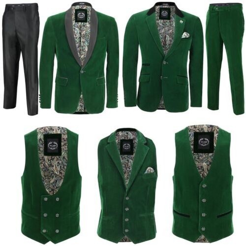 Hommes velours vert vintage - hommes,
