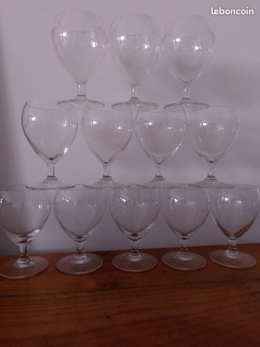 Verres eau en - en, cristal