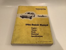 1986 TOYOTA COROLLA FF SERVICE SHOP REPAIR MAINTENANCE GUIDE MANUAL BOOK