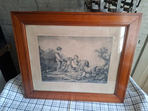 Lithographie xix encadrée - ,