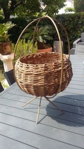 Rare ancien panier ouvrage - panier, a