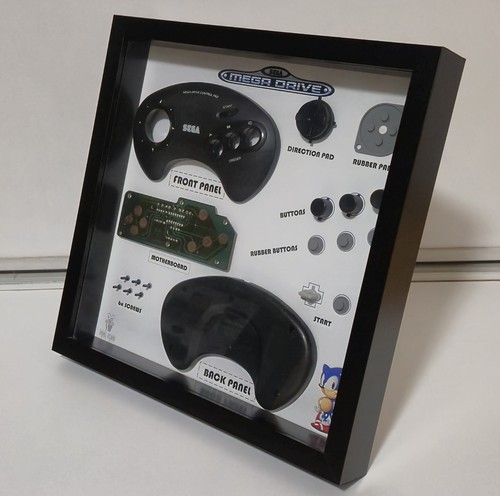 Shadowbox diorama manette sega - manette,