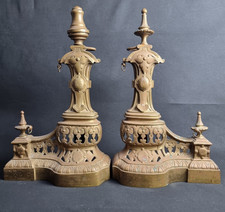 Paire De Chenets Ancien bronze