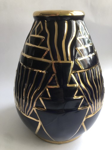 Vase bleu cobalt art - bleu,