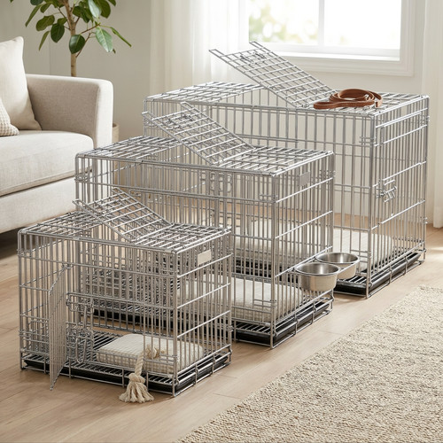 Cage Chien Pliable en Métal