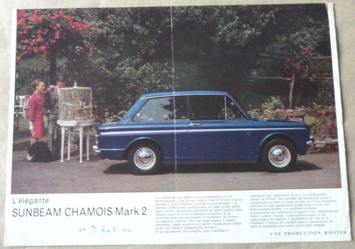 Sunbeam chamois mk2 - sunbeam, catalogue