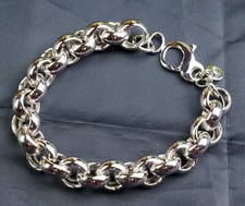 Bracelet Acier 21cm grosse maille jaseron neuf