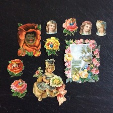 Anciens Chromos Découpis Lot