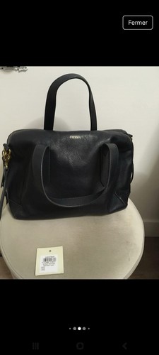 Sac fossil bleu noir - fossil,