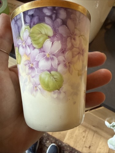 Bavaria hand painted violets - hand,