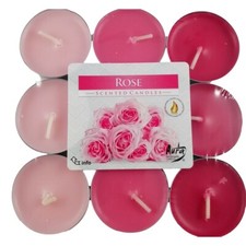 18 Bougies Chauffe-Plat Senteur Rose Parfum d'Ambiance Intérieur