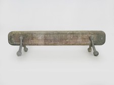 Concrete fireplace bar and cast iron foot. Antique Electric Radiator