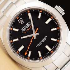 2008 Rolex Hommes Milgauss 116400 Noir Inoxydable Steel Automatic Huître Montre