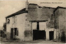 Old postcard Liouville - German shell effect (232283)