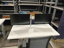 Knoll Sapper Double Monitor Arm, 24 " Mast, Deep Table Clamp" *Used* 