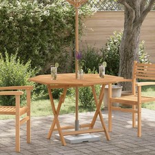 Table pliable de jardin 110x110x75 cm bois massif de teck table vidaXL