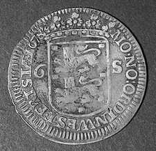 Netherlands/West Friesland 1678  6 Stuiver - Silver (3.0 g, 25 mm)  KM#76