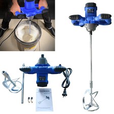 Malaxeur Béton, Mélangeur de Mortier 2600W Malaxeur Mortier Colle 1700 tr/min