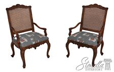 66605: Pair LINEAGE French Louis XV Style Cane Back Open Fauteuil Armchairs