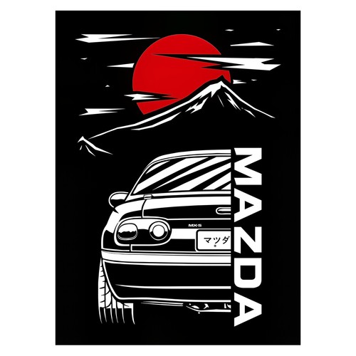 Affiche rétro mazda - rétro, |