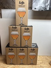 Leffe Lot Of 6 Beer Glasses Bar 25 Cl Collection