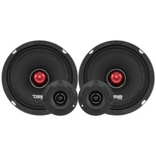DS18 PRO-X6.4BMPK 6.5" Car Speakers & Tweeter Package Midrange Speaker Pro Audio